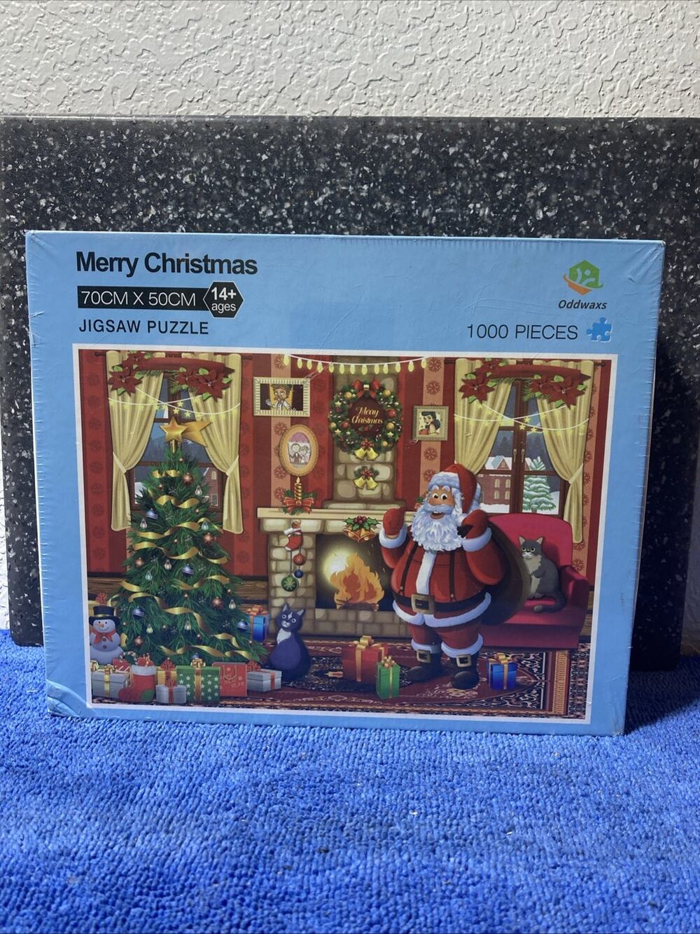 Merry Christmas with Santa Claus Jigsaw Puzzle 1000 Pieces by Oddwaxs New Sealed